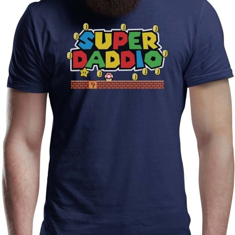 Super Daddio Gamer Dad Fun Gift Novelty Tshirts Fathers Day Funny Shirt